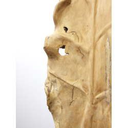 Rzeźba Dekoracja Liść stojący Drewno TEAK